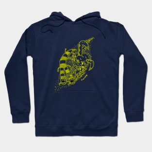 Cloud Monsters Black & Yellow Hoodie